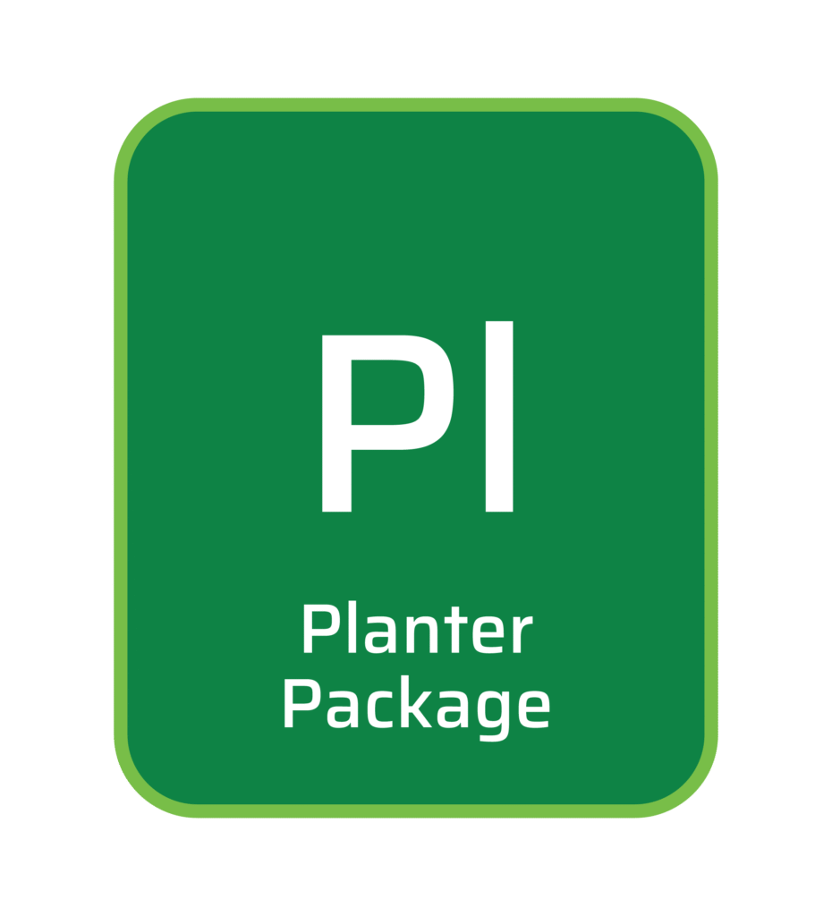 Graphic styled like a periodic table element for Planter Package (Pl)