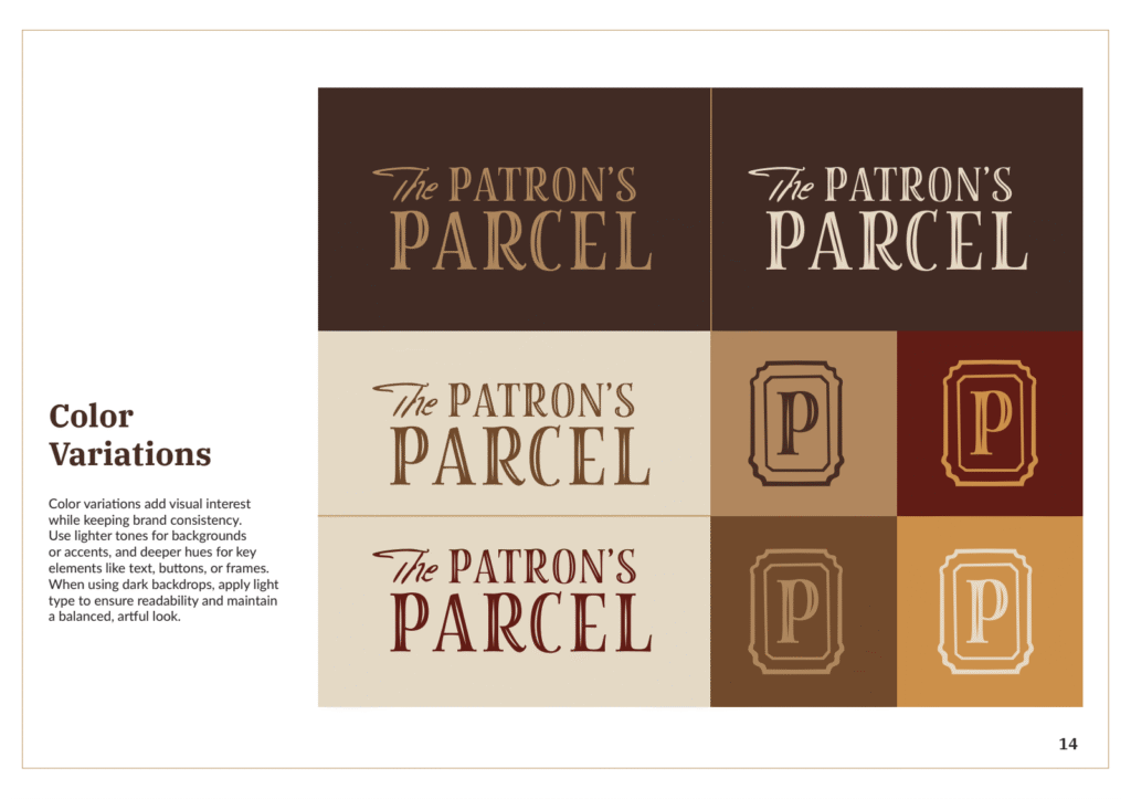 the patrons parcel brand guide preview