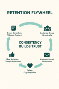 Visual image of the retention flywheel