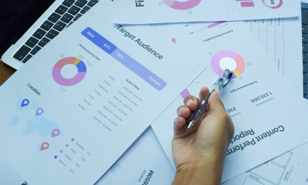 A small business owner doing demographic research to discover their target audience on TikTok