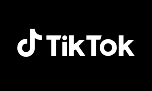 TikTok logo with black border